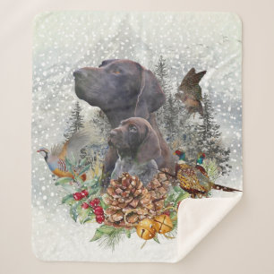 Cobertor Sherpa Ponteiro Alemão Curto no inverno