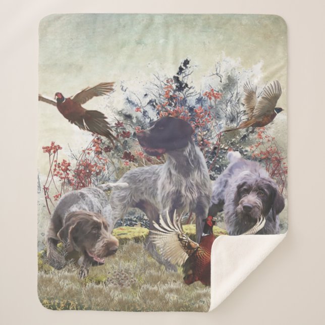 Cobertor Sherpa Ponteiro alemão Wirehaired (Frente)