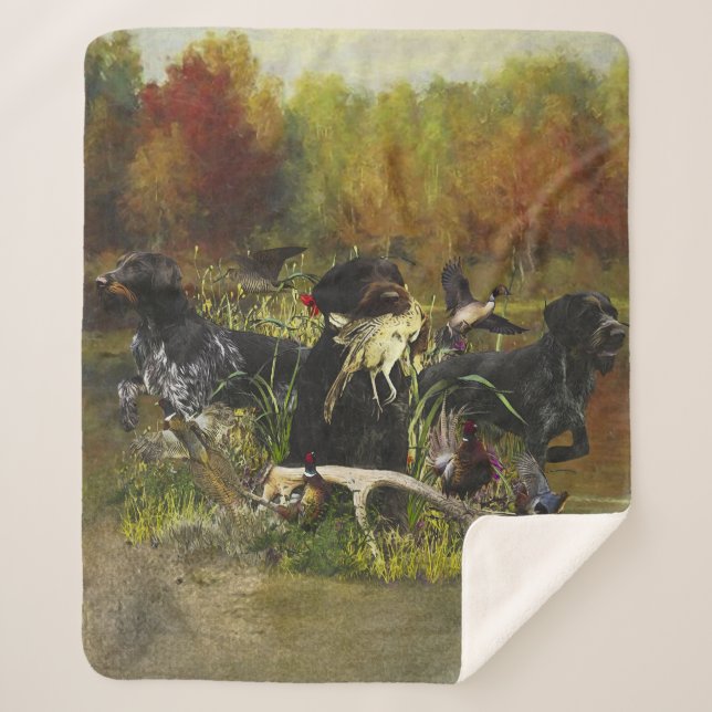 Cobertor Sherpa Ponteiro alemão Wirehaired (Frente)