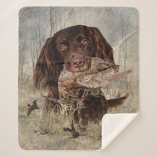 Cobertor Sherpa Ponteiro Longhaired Alemão (Frente)