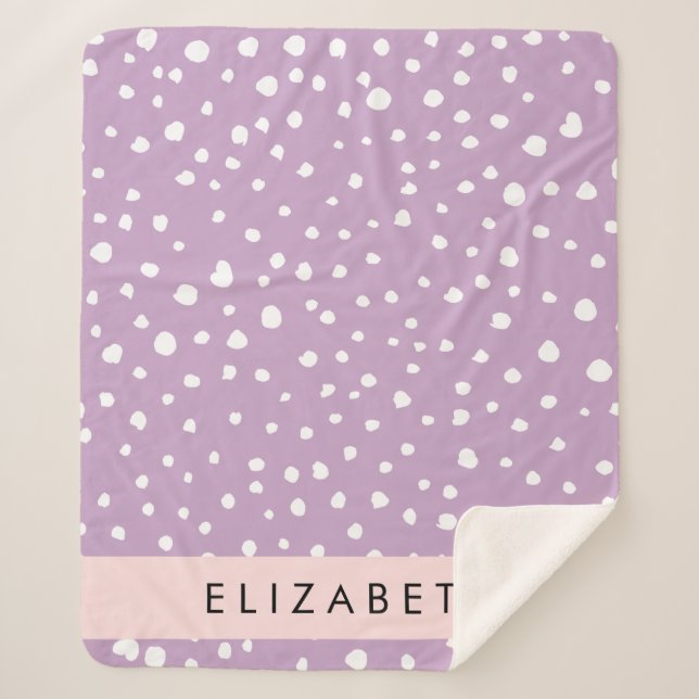 Cobertor Sherpa Pontos Dalmáticos Lilac, Pontos Dalmáticos, Seu No (Frente)