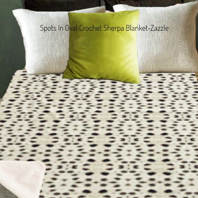 Cobertor Sherpa Pontos Em Crochê Oval (Criador carregado)