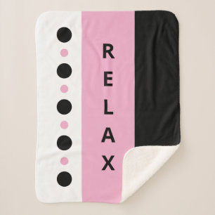 Cobertor Sherpa Pontos relaxantes listras pretas rosa