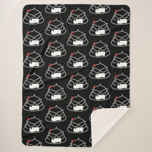 Cobertor Sherpa Poop zangado - Brootsch, o PooPoo