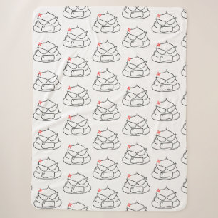 Cobertor Sherpa Poop zangado - Brootsch, o PooPoo