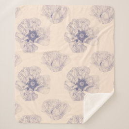 Cobertor Sherpa Poppy Grande Botânico