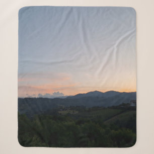 Cobertor Sherpa Pôr do Sol nos Cárpatos – Fotografia de Montanha d