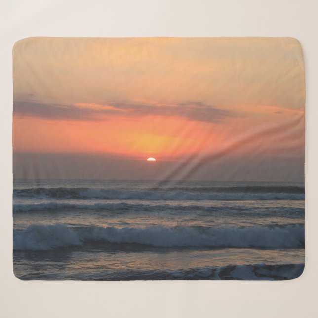 Cobertor Sherpa pôr do sol tropical (Frente (Horizontal))