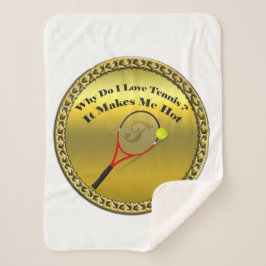 Cobertor Sherpa Por que adoro tênis. Faz-me quente (ouro)
