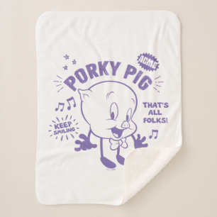 Cobertor Sherpa Porky Pig Retro Sorrente