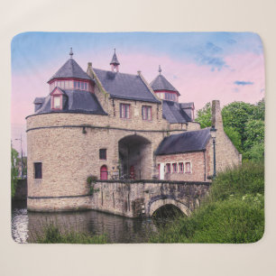 Cobertor Sherpa Porta histórica da cidade em Bruges
