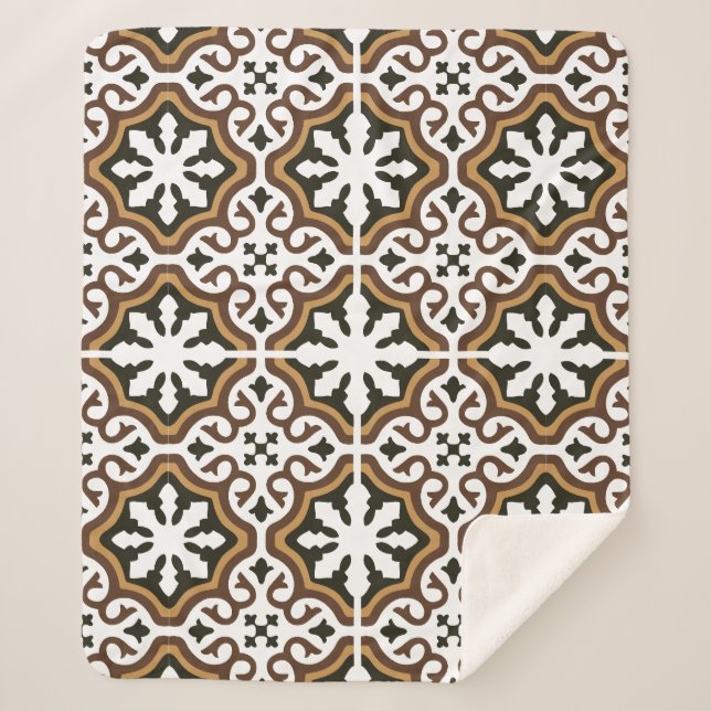 Cobertor Sherpa Portuguese tiles 3 (Frente)