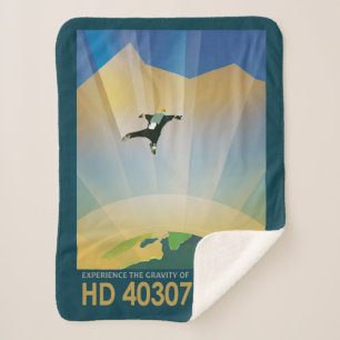 Cobertor Sherpa Poster De Espaço Retroativo - A Gravidade De Uma S