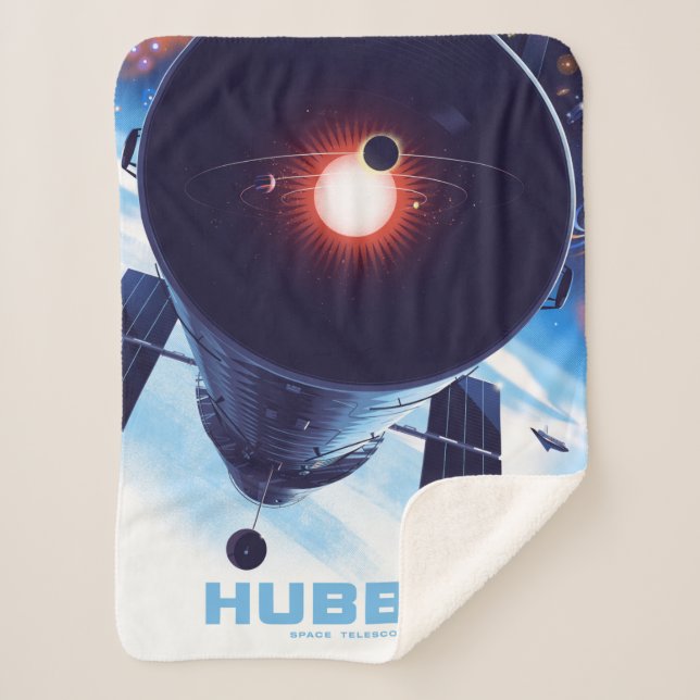 Cobertor Sherpa Poster do telescópio espacial Hubble. (Frente)