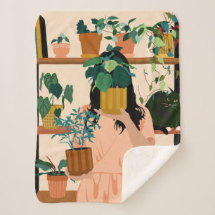 Cobertor Sherpa Potted Oasis