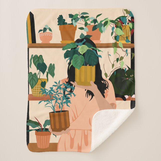 Cobertor Sherpa Potted Oasis (Frente)