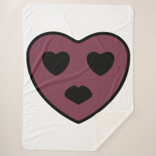 Cobertor Sherpa Pout da face do coração
