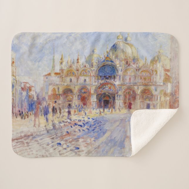 Cobertor Sherpa Praça da rua, Veneza (Piazza San Marco) (Frente (Horizontal))