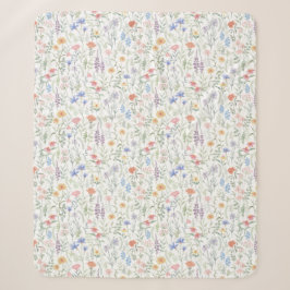 Cobertor Sherpa Prado de Flores Silvestres Coquete