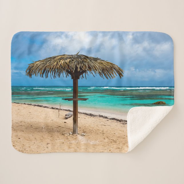 Cobertor Sherpa praia de Anse des Rochers (Frente (Horizontal))