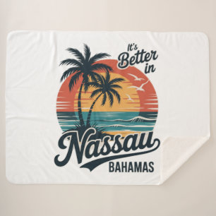 Cobertor Sherpa Praia de Nassau Bahamas Verão