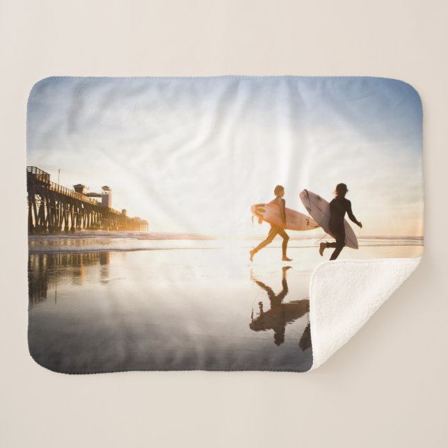 Cobertor Sherpa Praia de Oceanside (Frente (Horizontal))