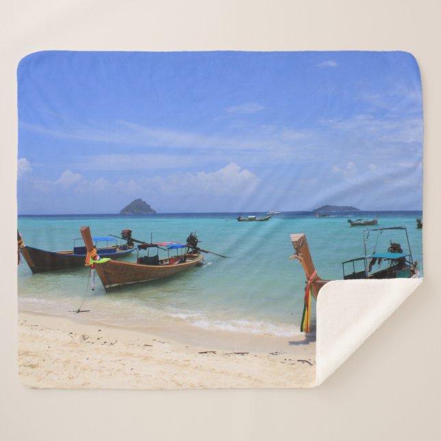 Cobertor Sherpa praia tropical (Frente (Horizontal))