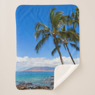 Cobertor Sherpa Praias Tropicais Ilha Maui Hawaii