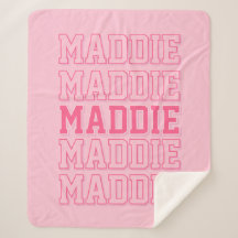 Preppy Pink Name Blanket