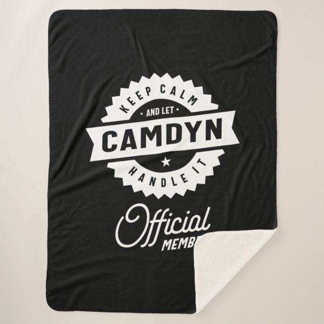 Cobertor Sherpa Presente de Aniversário do Nome Personalizado Camd (Frente)