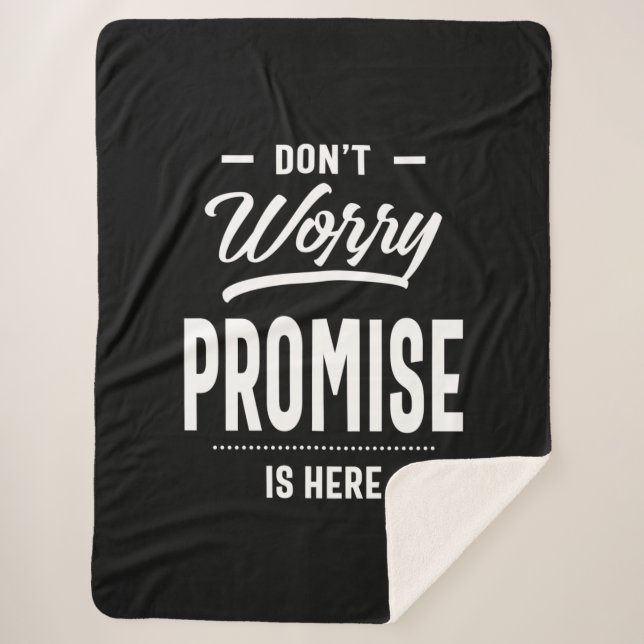 Cobertor Sherpa Presente de Aniversário do Nome Personalizado Prom (Frente)