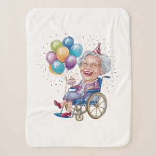Cobertor Sherpa Presente de aniversário engraçado para tia idosa