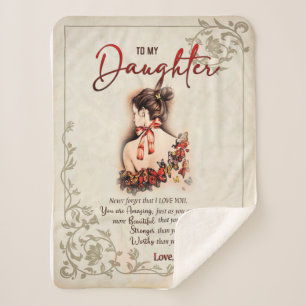 Cobertor Sherpa Presente de Filha  Carta À Minha Filha Da Mãe