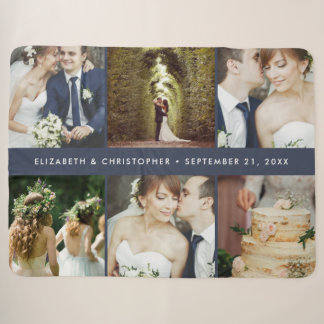 Cobertor Sherpa Presente de Lembrança de Foto de Casamento para Ca