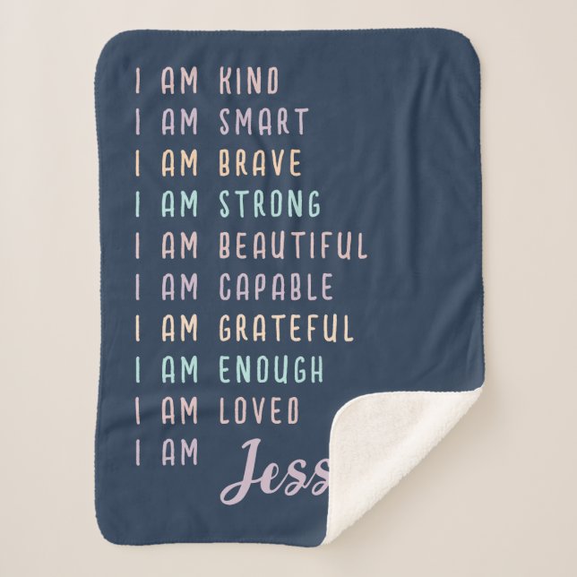 Cobertor Sherpa Presente motivacional para adolescente personaliza (Frente)