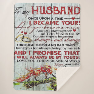 Cobertor Sherpa Presente Para Meu Marido, Carta De Amor