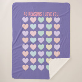 Cobertor Sherpa Presentes de aniversário de 40 anos - 40º presente