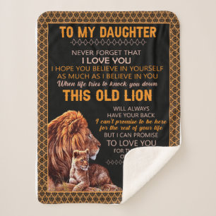 Cobertor Sherpa Presentes de Filha Carta À Minha Filha Do Pai