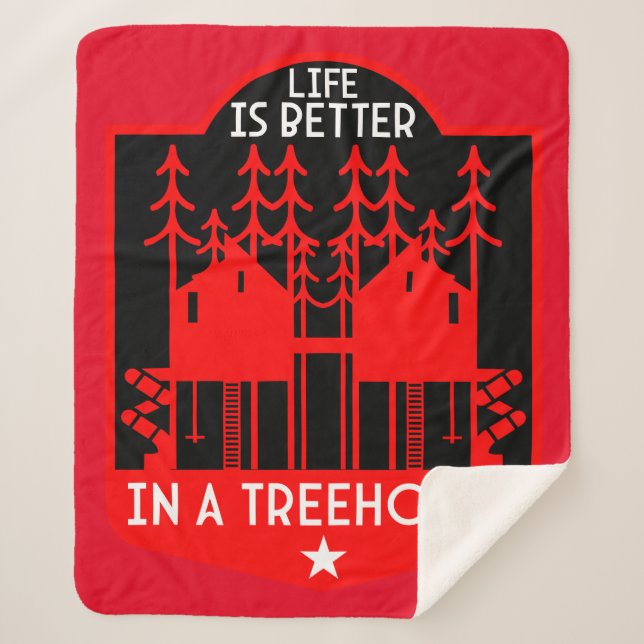 Cobertor Sherpa Presentes De Treehouse Playhouse E Roupa (Frente)