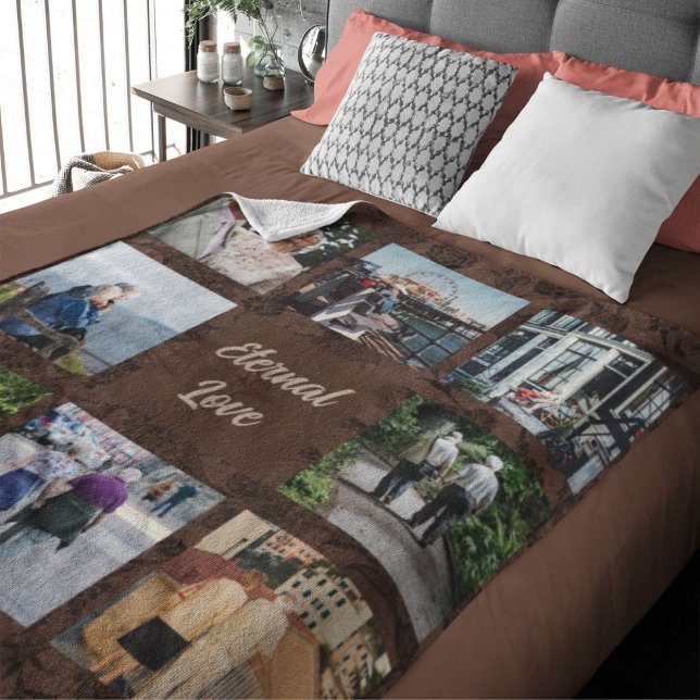 Cobertor Sherpa Presentes personalizados para Casais pais antigos  (Custom Gifts for Older Parents Couples)