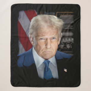 Cobertor Sherpa Presidente Donald Trump 45 47 EUA Patriot