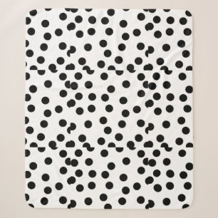 Cobertor Sherpa preta_e_branca_dalmata_spot_padrão