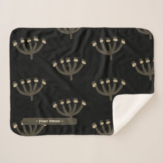 Cobertor Sherpa Pretty Night Mimosa Floral Customize 