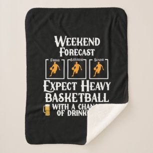Cobertor Sherpa Previsão De Fim De Semana De Basquete E Cerveja