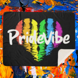 Cobertor Sherpa PrideVibe: Envolva-se no Coração Arco-íris