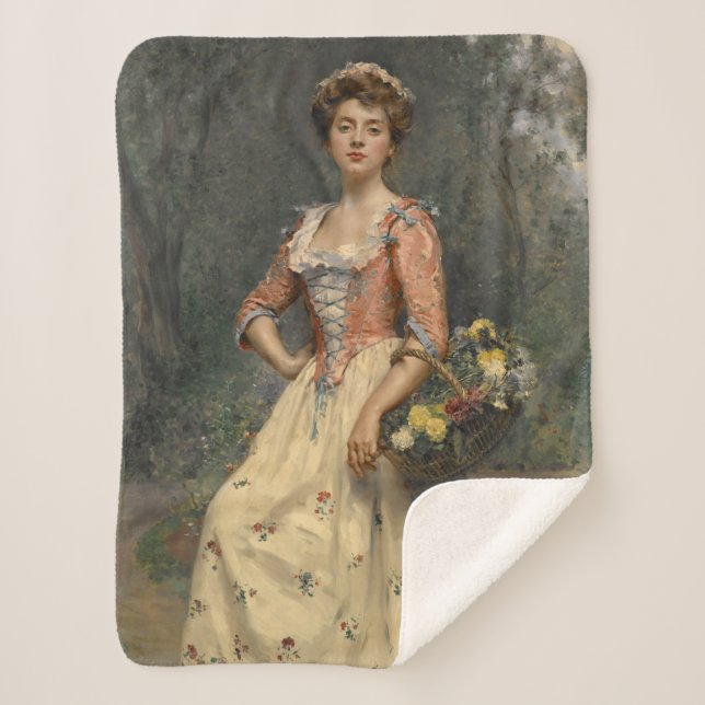 Cobertor Sherpa Primavera Beauty (por Raimundo de Madrazo y Garret (Frente)