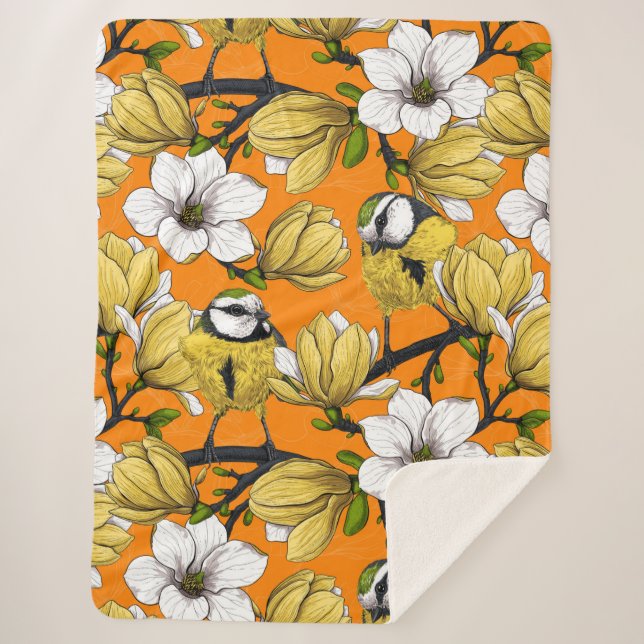 Cobertor Sherpa Primavera em amarelo (Frente)