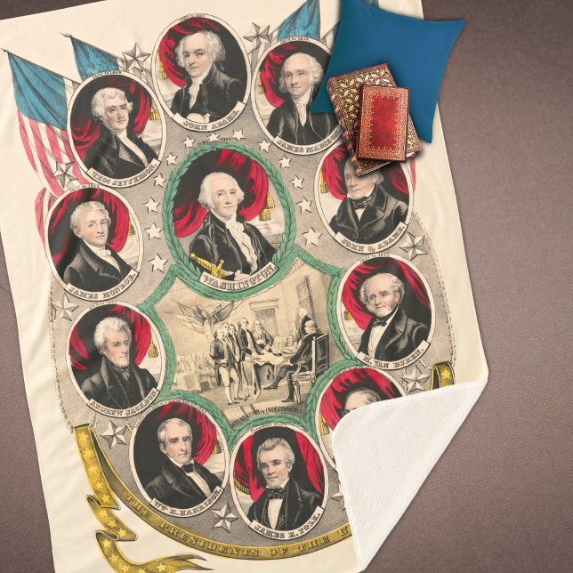 Cobertor Sherpa Primeiros Presidentes Americanos Restauraram o Lit (Criador carregado)