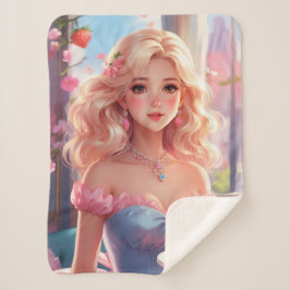 Cobertor Sherpa Princesa de aniversário