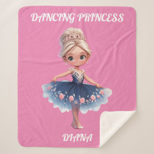 COBERTOR SHERPA "PRINCESA DE DANÇAS" PERSONALIZADA